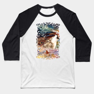 Wolf Spirit abstract Baseball T-Shirt